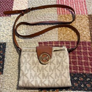 Michael Kors Crossbody Bag - Brown and Cream